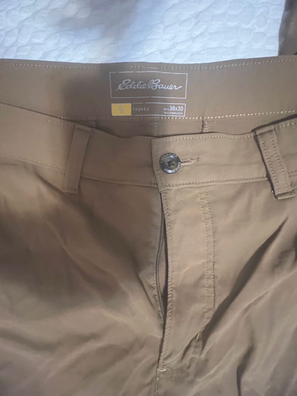 Eddie Bauer Men's Tan Travel Pants
